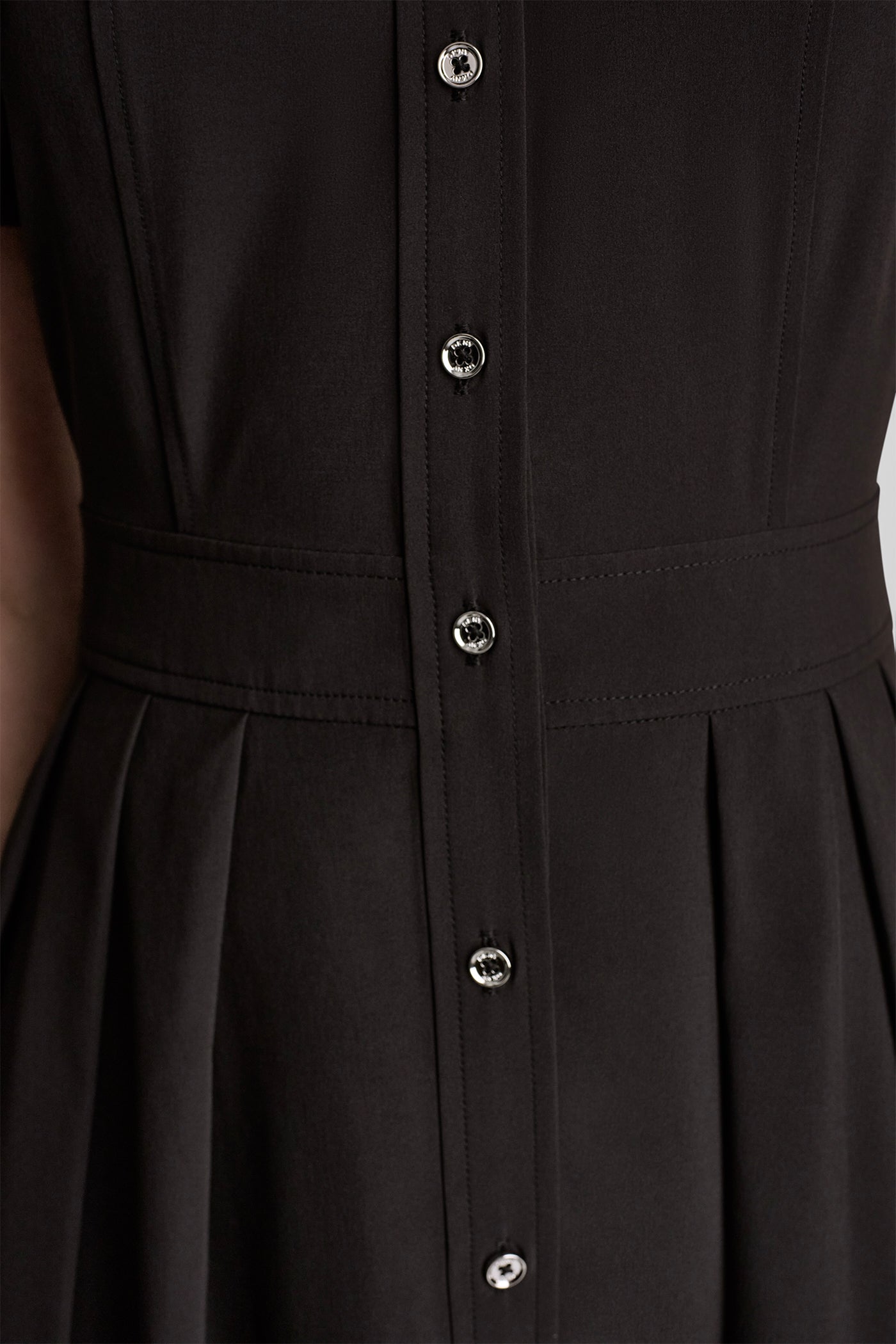MEMORY TAFFETA MIDI SHIRT DRESS - Image 7