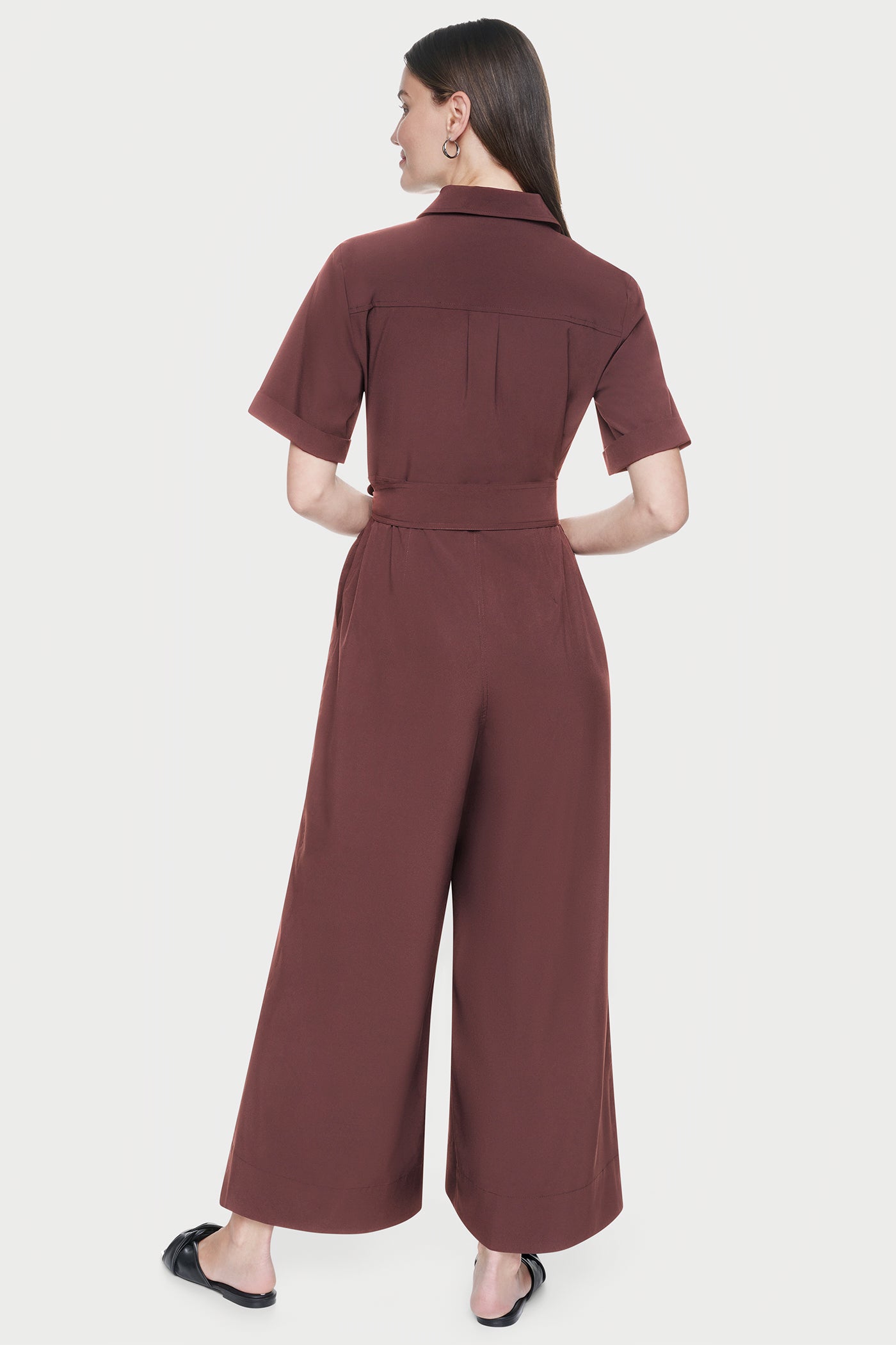 SHORT SLEEVE WIDE-LEG JUMPSUIT - Image 3