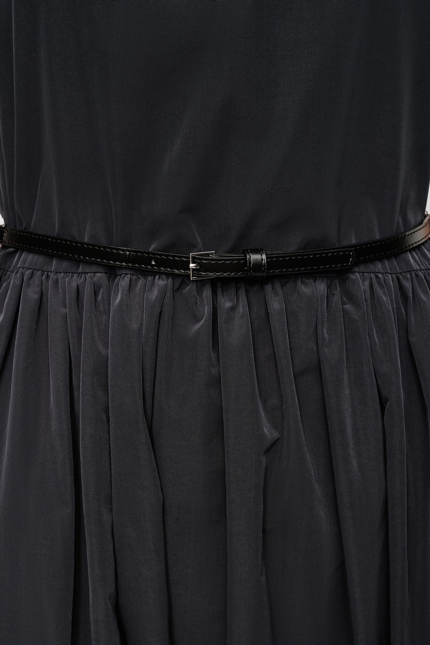 SLEEVELESS GATHERED MIDI A-LINE DRESS - Image 6