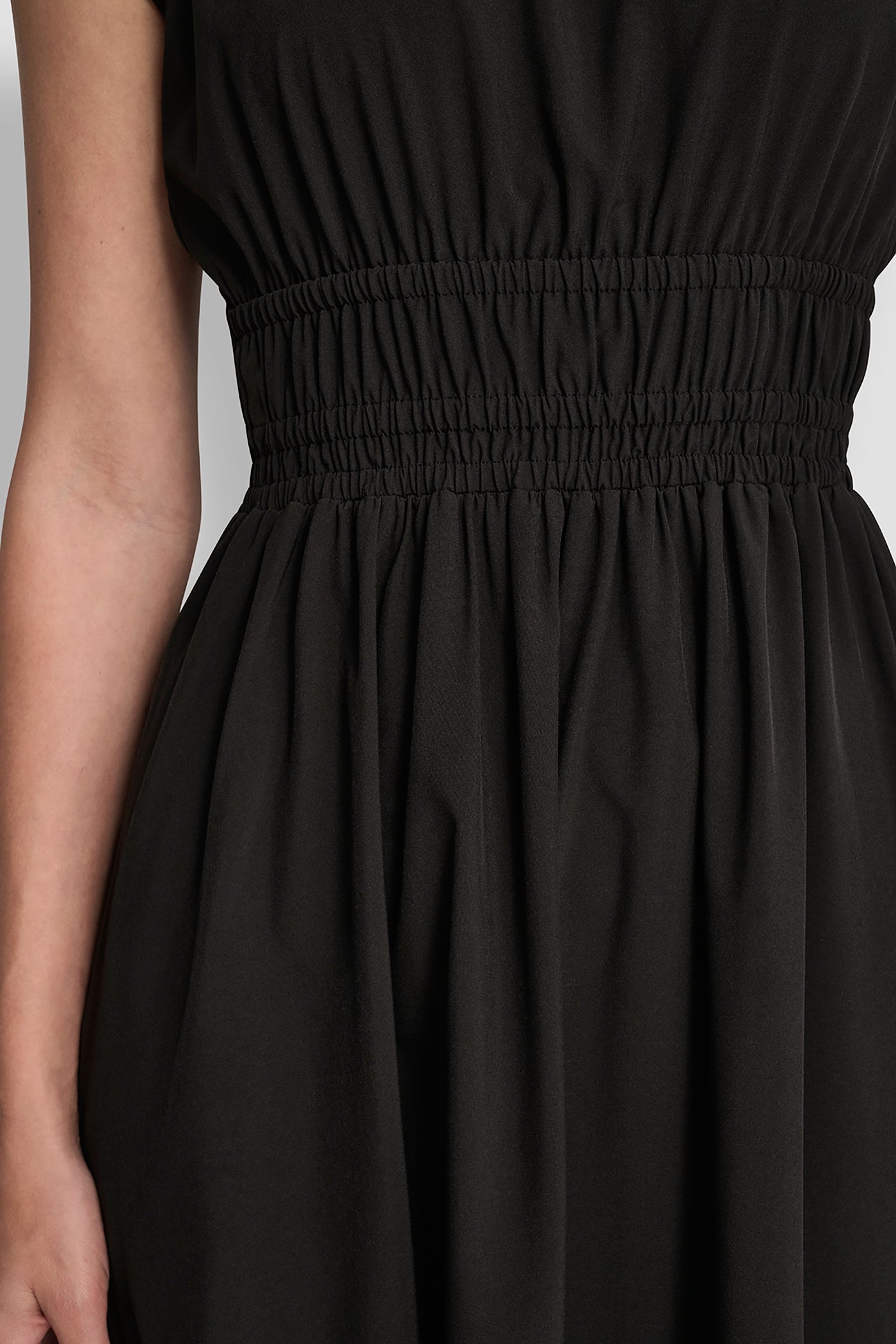 PUFF SLEEVE FIT & FLARE MIDI DRESS - Image 7
