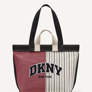 BRADY CANVAS STRIPE LOGO TOTE