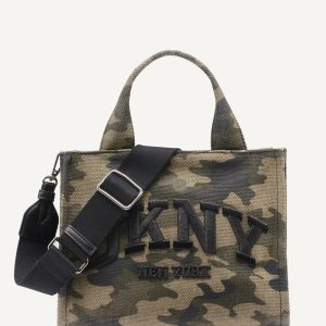 HADLEE SMALL LOGO-EMBROIDERED CAMO TOTE