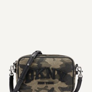 NELL LOGO-EMBOSSED CAMO CAMERA BAG