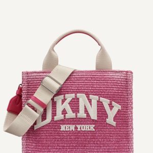 HADLEE SMALL STRAW LOGO TOTE