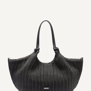PAULA CROCHET RAFFIA MEDIUM COMMUTER TOTE