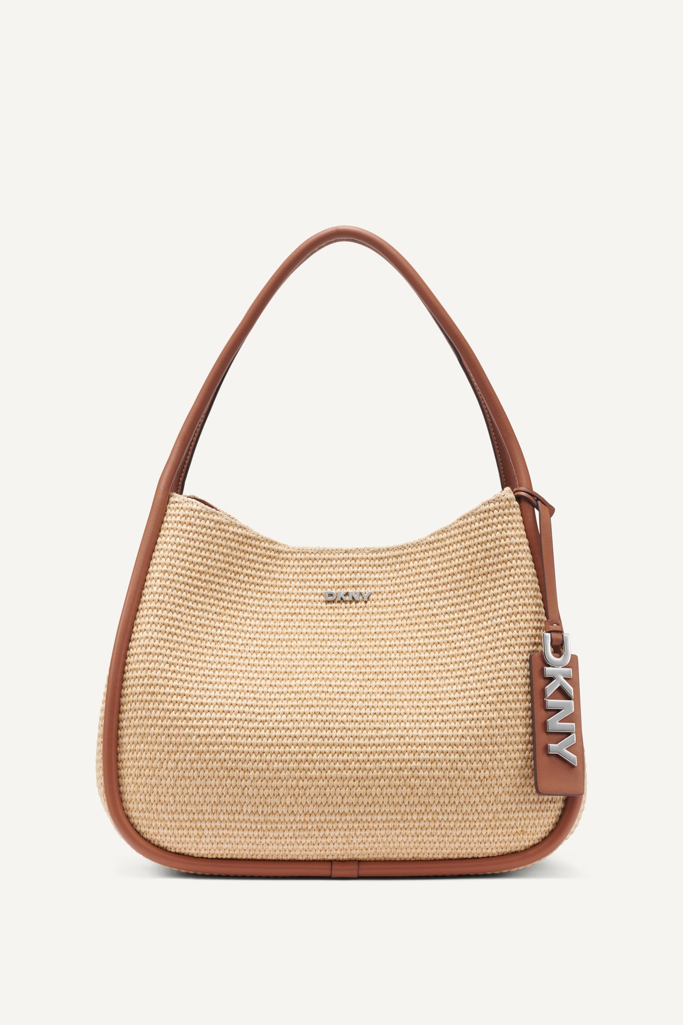 CAPRI WOVEN STRAW LARGE HOBO BAG