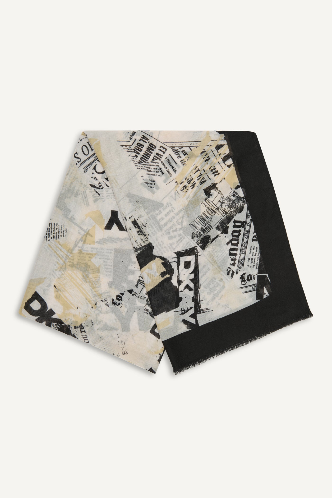 1989 HEADLINE PRINT SCARF - Image 2