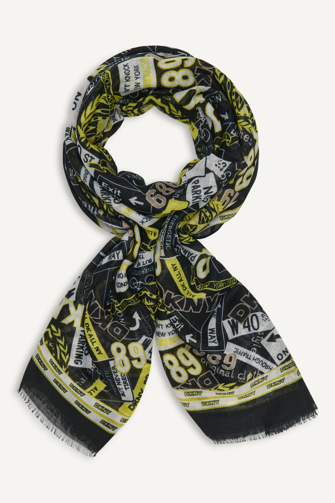 1989 CITY SIGNS PRINT SCARF - Image 2