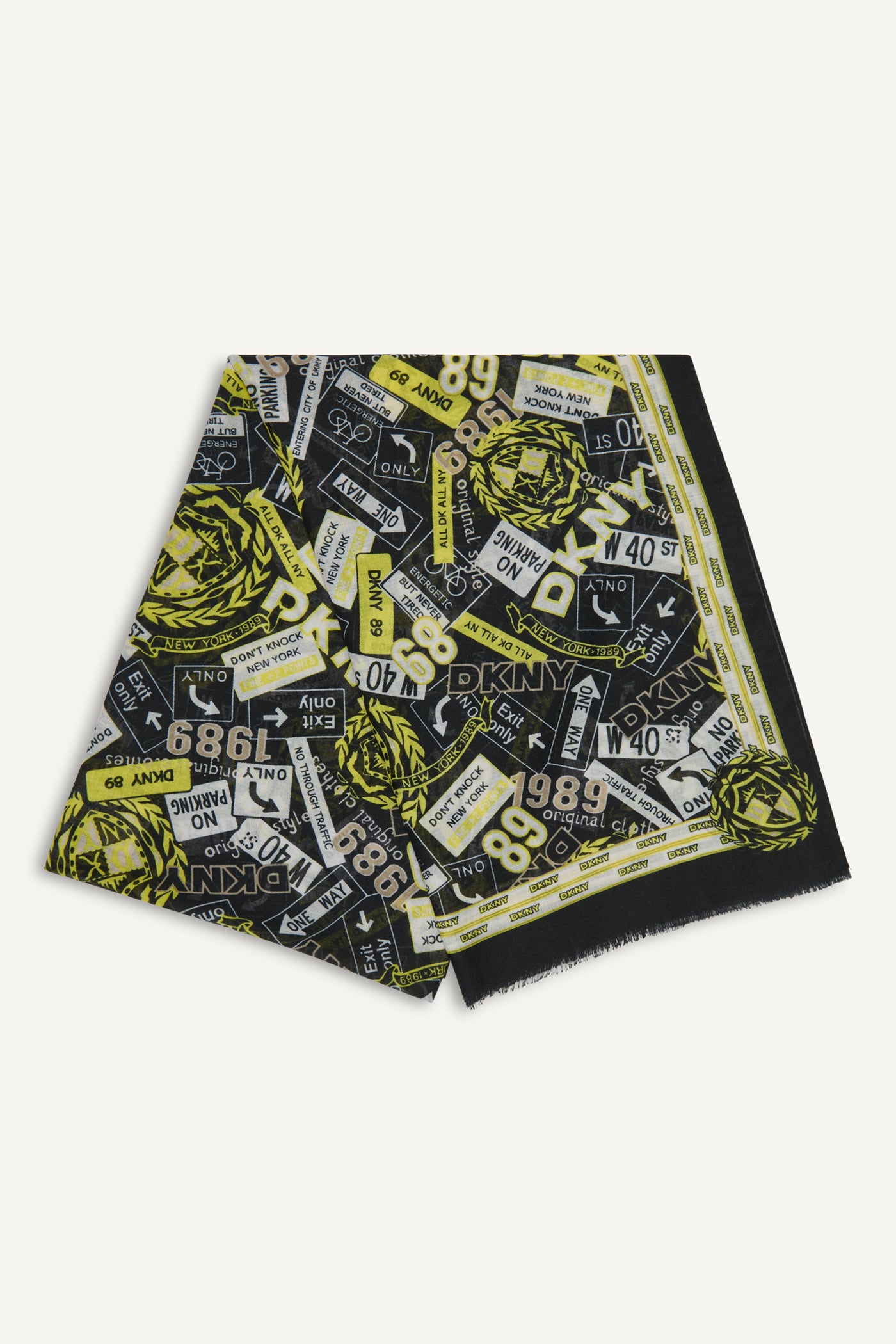 1989 CITY SIGNS PRINT SCARF - Image 3