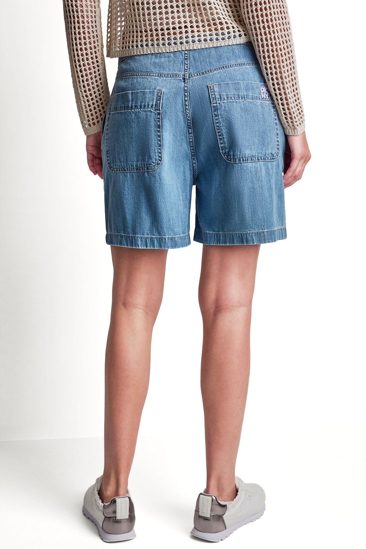 MID-RISE RELAXED DENIM SHORT WITH DRAWCORD - Image 3