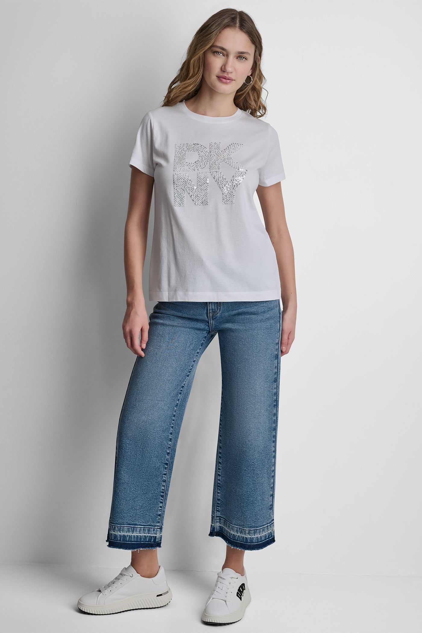 DKNY STACKED SEQUIN LOGO TEE - Image 2