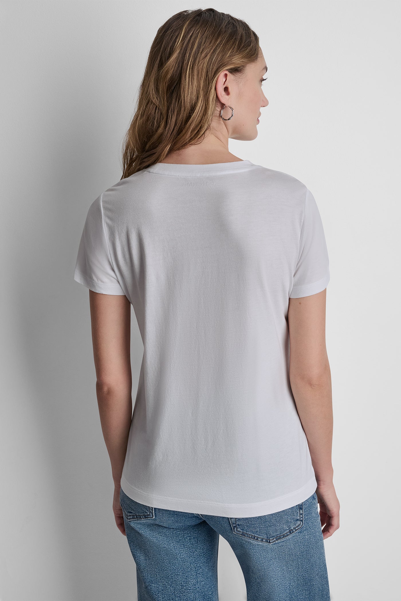 DKNY STACKED SEQUIN LOGO TEE - Image 3