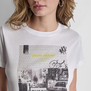 DKNY PHOTOREAL LOGO CREW NECK TEE