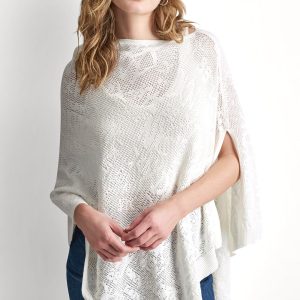 ASYMMETRIC LOGO POINTELLE PONCHO