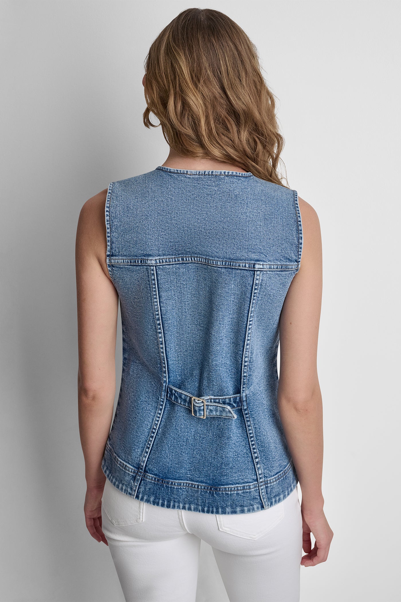 LONGLINE DENIM VEST - Image 3
