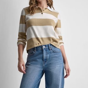 LONG SLEEVE STRIPE POLO