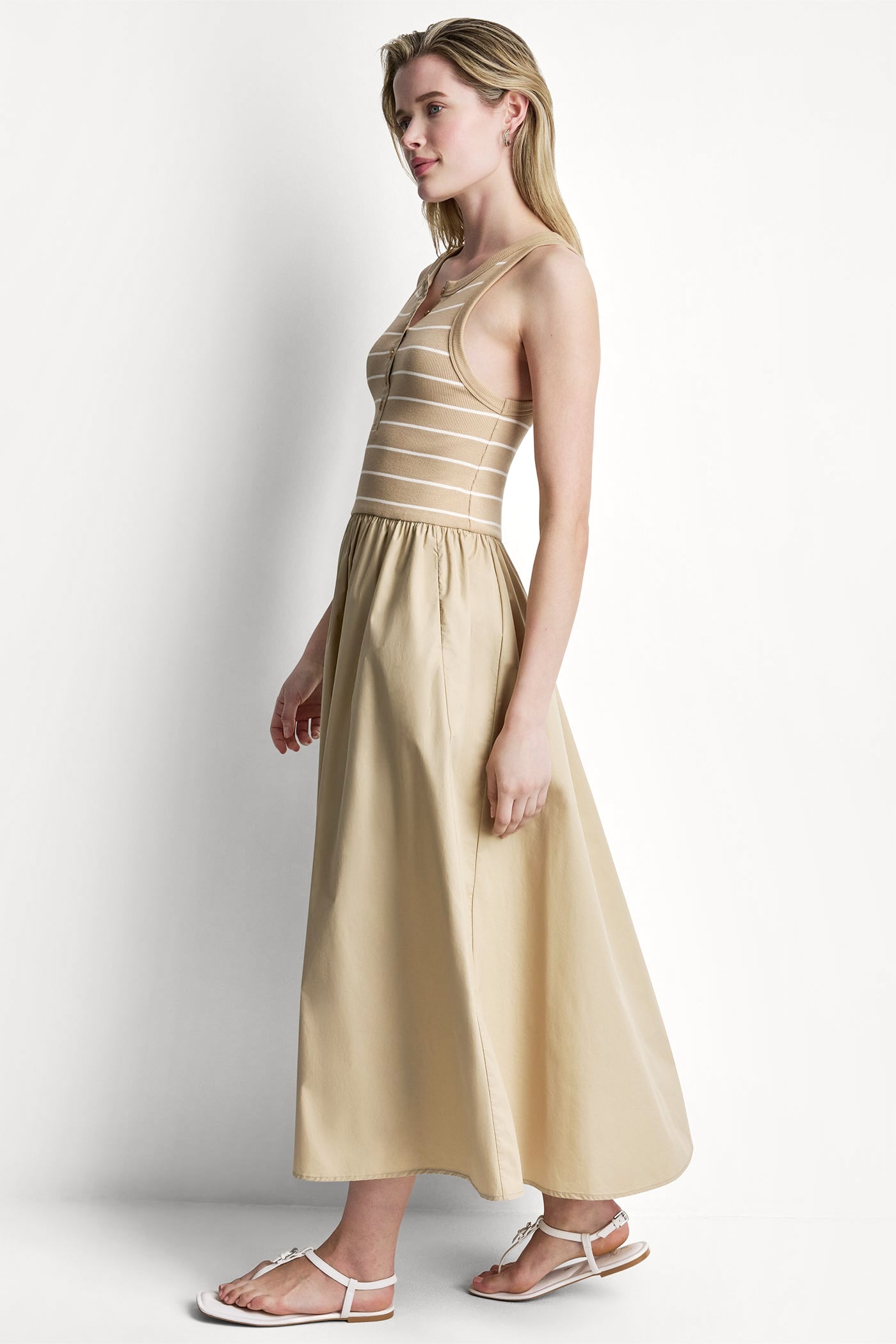 RIB HENLEY TANK MAXI DRESS - Image 4