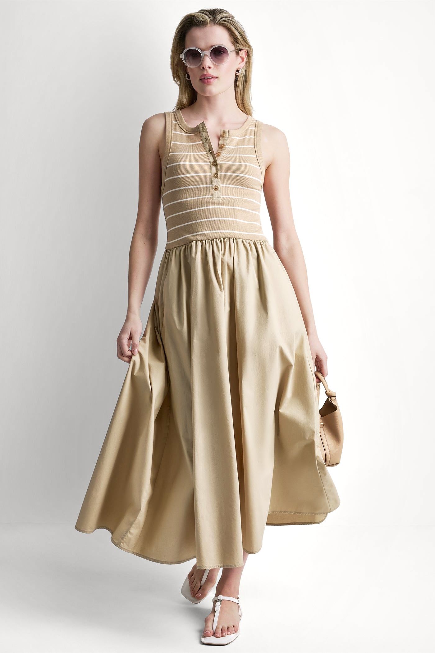 RIB HENLEY TANK MAXI DRESS - Image 2