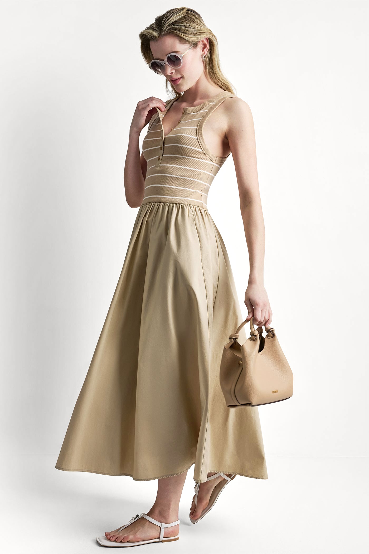 RIB HENLEY TANK MAXI DRESS - Image 7