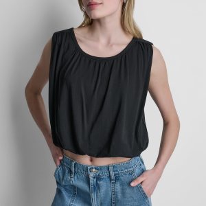 SLEEVELESS RUCHED TOP