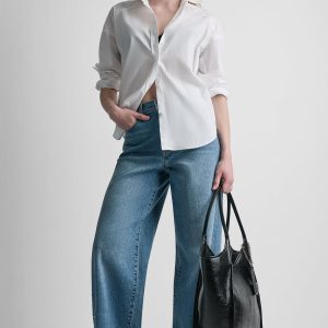 BUTTON FRONT SHIRT WITH FITTED BACK