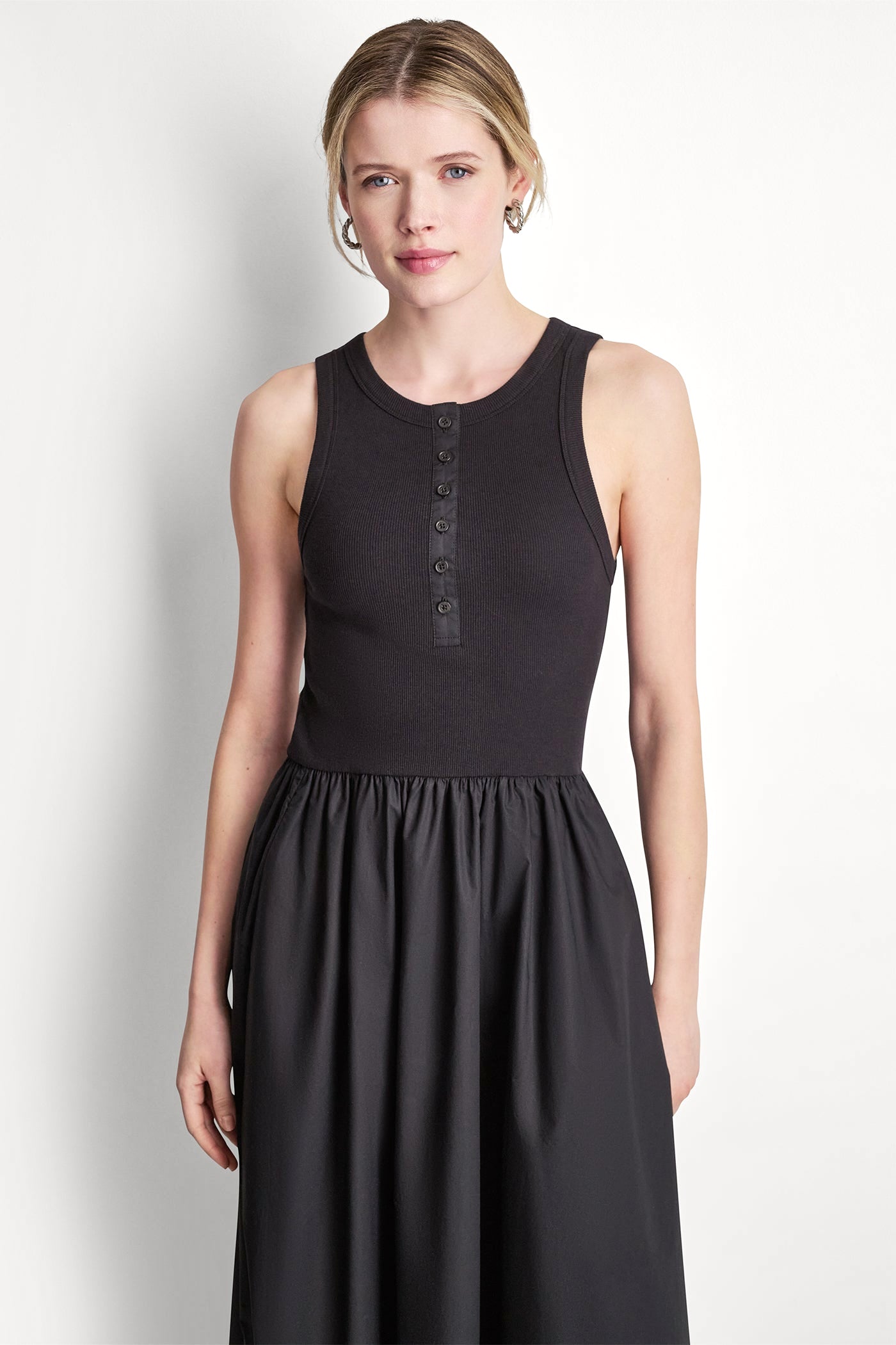 RIB HENLEY TANK MAXI DRESS - Image 5