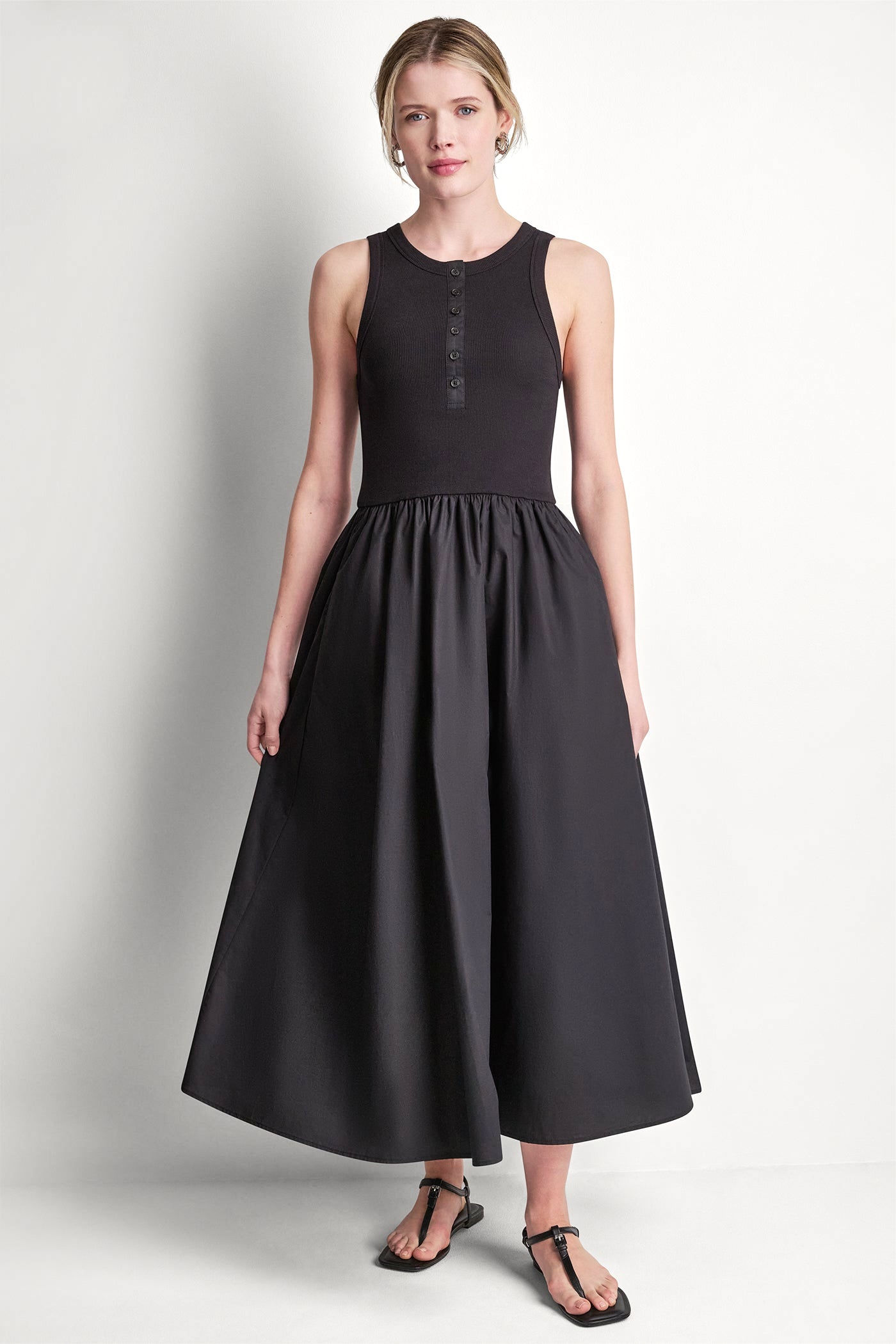 RIB HENLEY TANK MAXI DRESS - Image 2