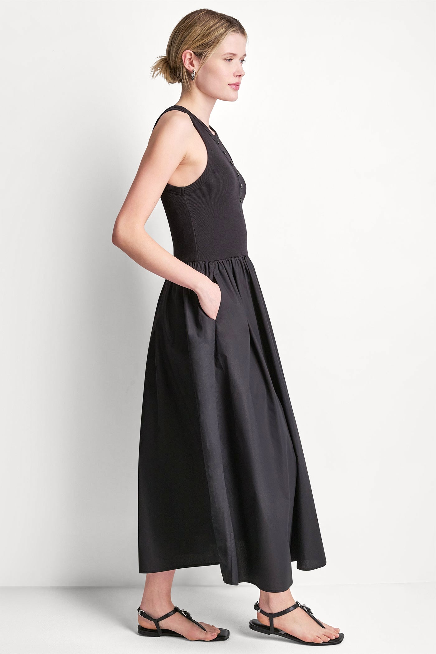 RIB HENLEY TANK MAXI DRESS - Image 6