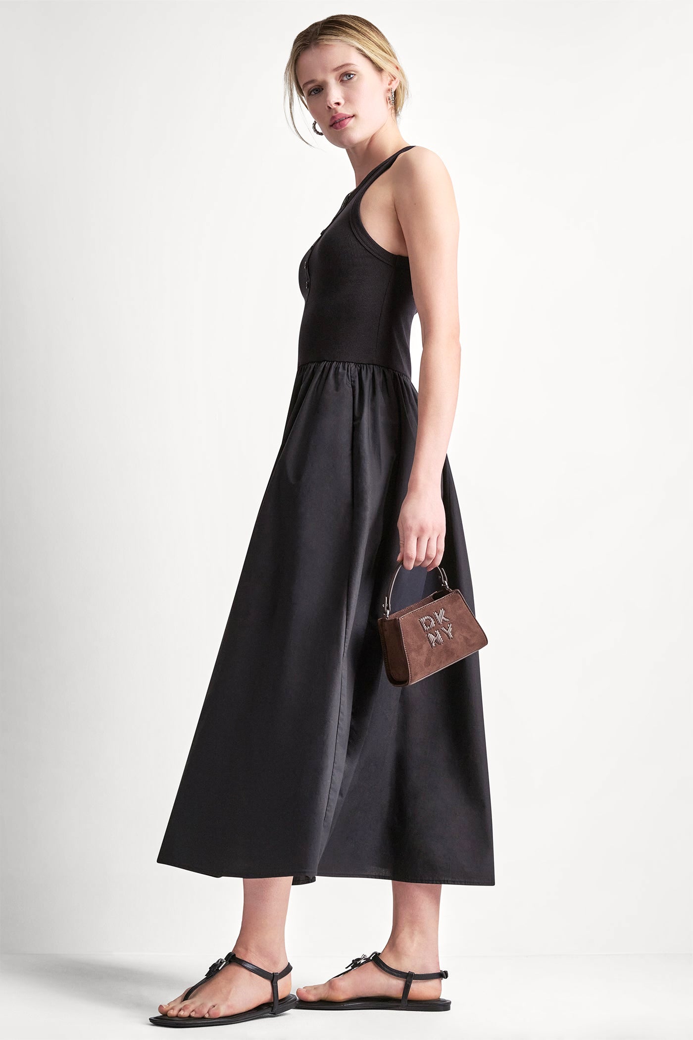 RIB HENLEY TANK MAXI DRESS - Image 4