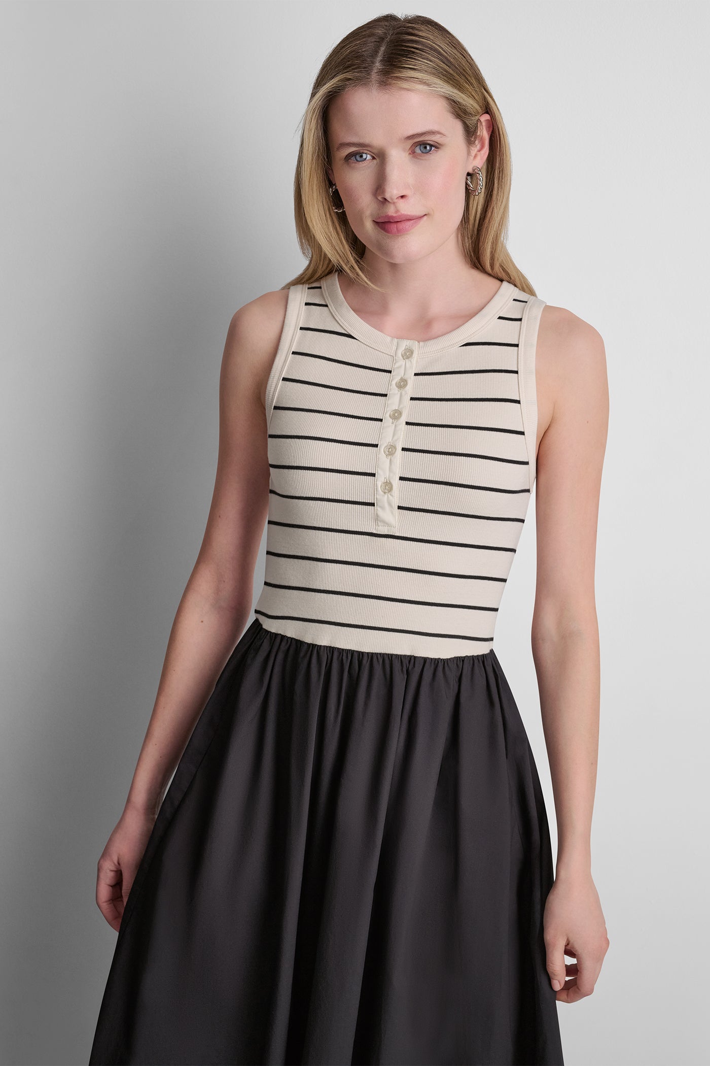 RIB HENLEY TANK MAXI DRESS - Image 2