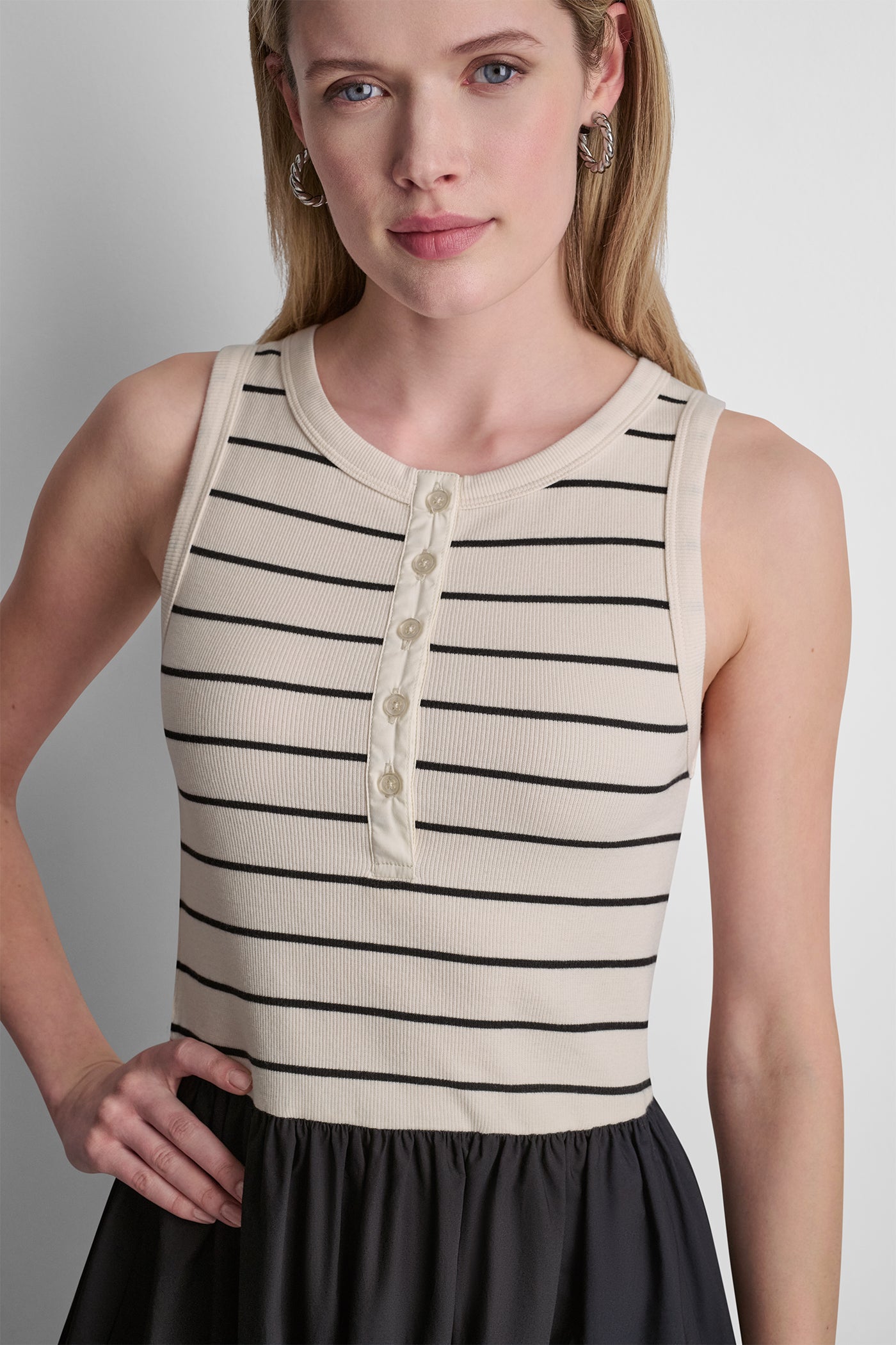 RIB HENLEY TANK MAXI DRESS - Image 7