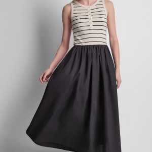 RIB HENLEY TANK MAXI DRESS