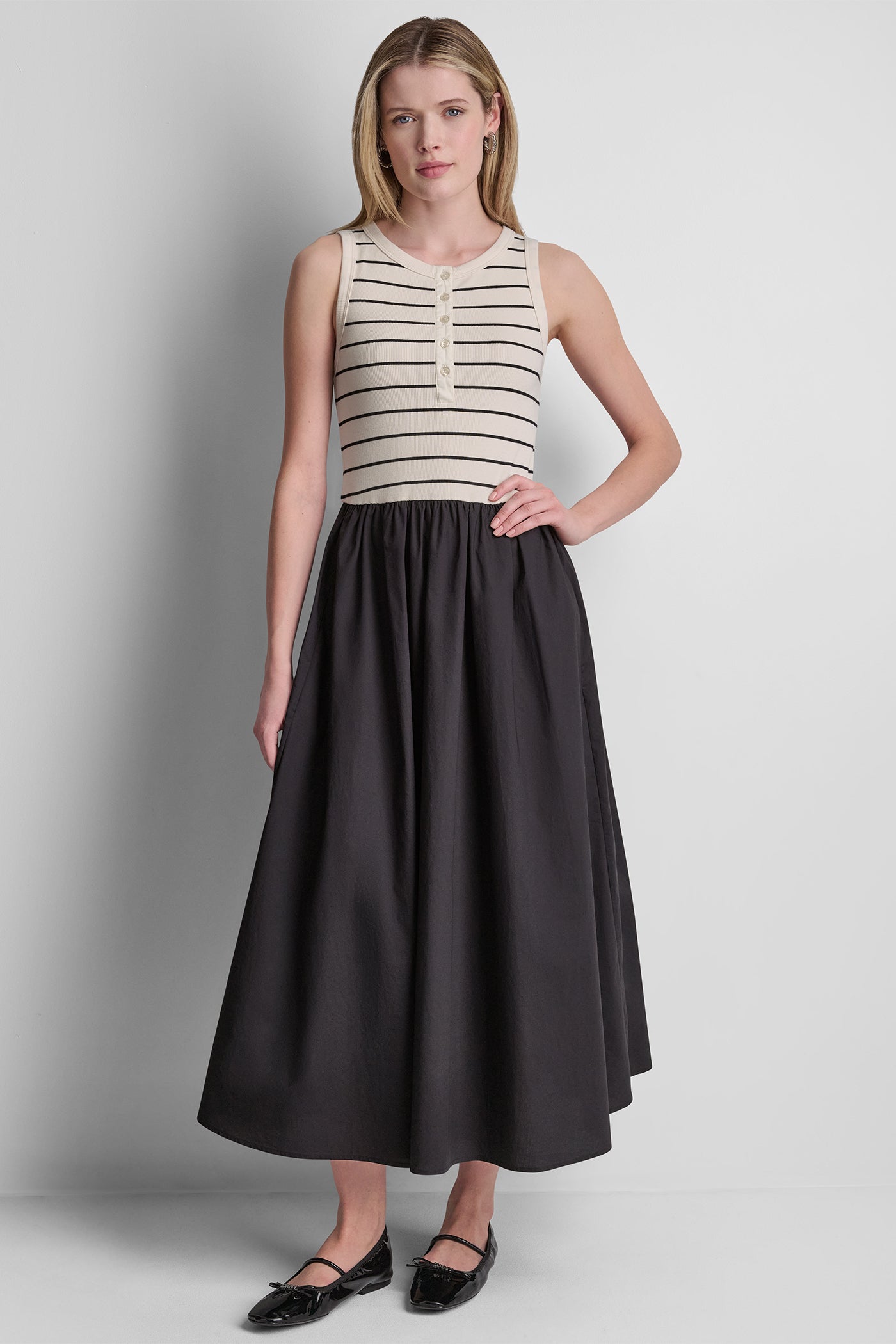 RIB HENLEY TANK MAXI DRESS - Image 6