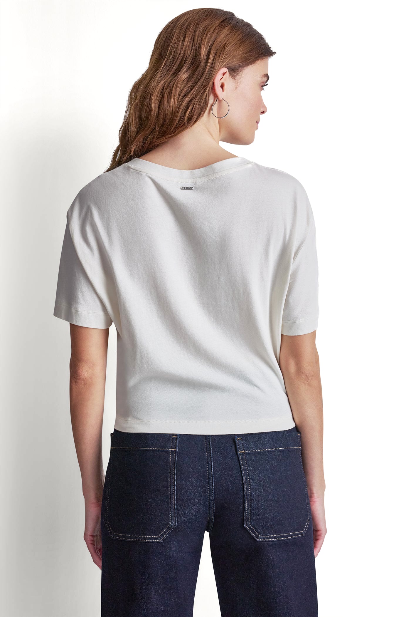 MIXED MEDIA TIE-FRONT TEE - Image 3