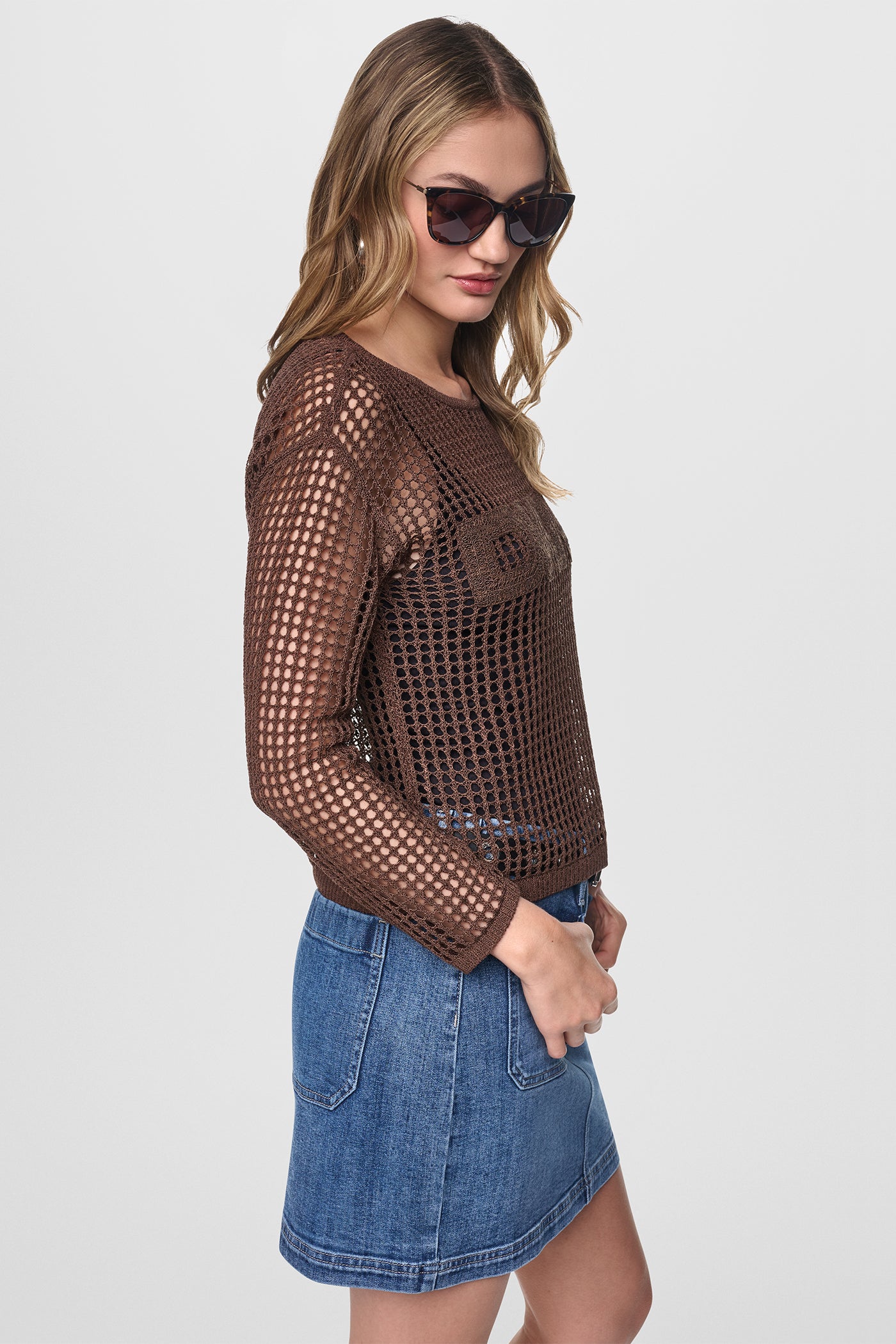 CROCHET OPEN-STITCH LOGO SWEATER - Image 4