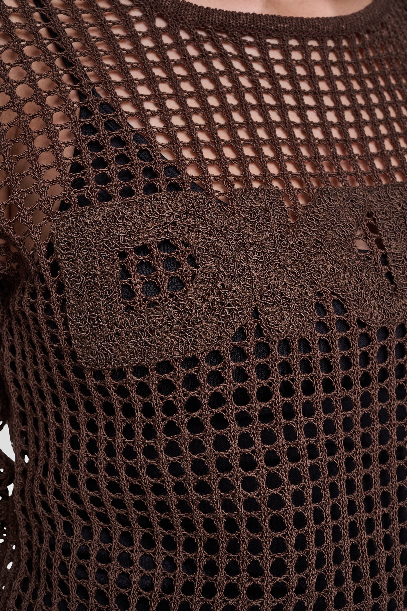 CROCHET OPEN-STITCH LOGO SWEATER - Image 5
