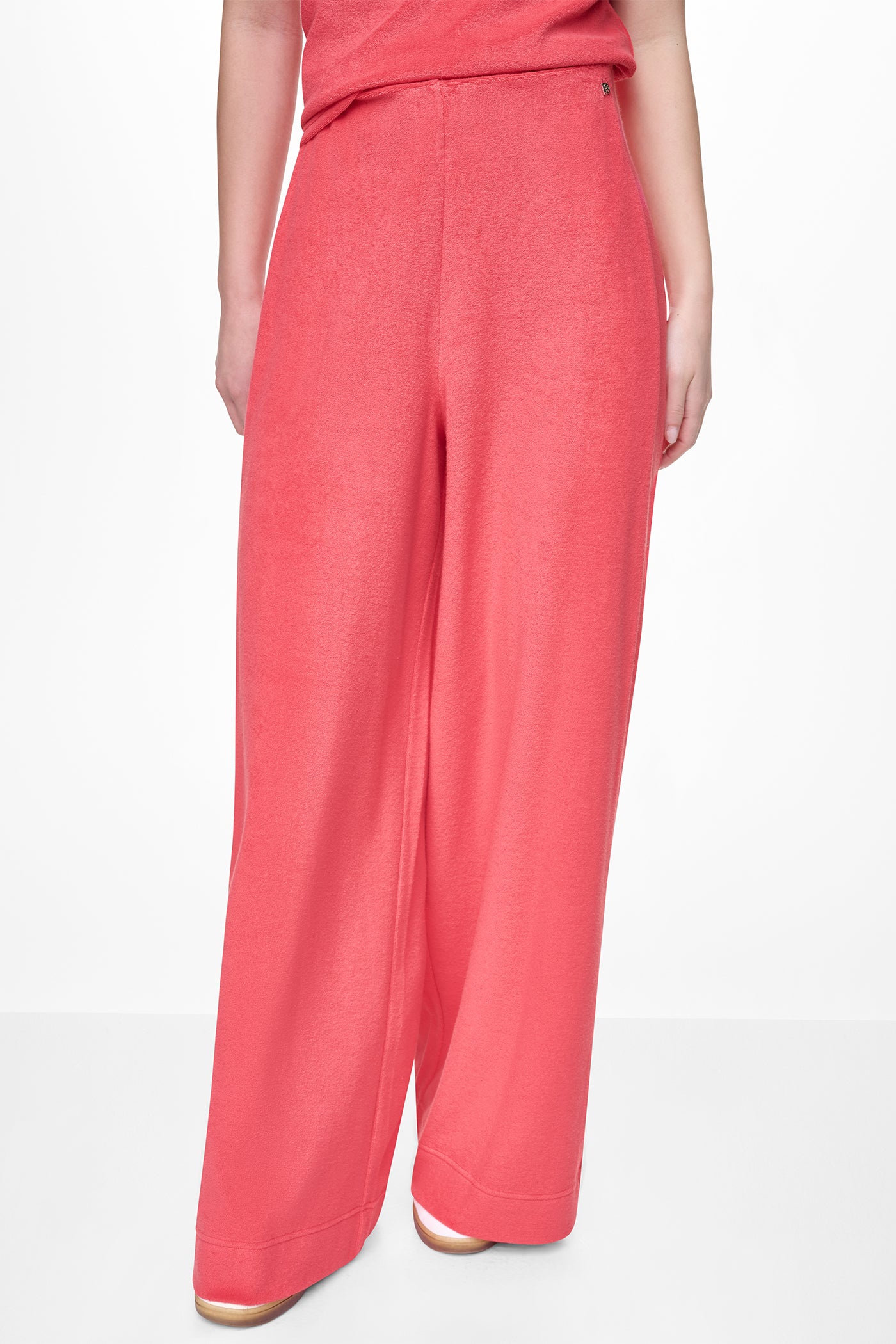 TOWELLING TERRY HIGH RISE WIDE LEG PANT - Image 2