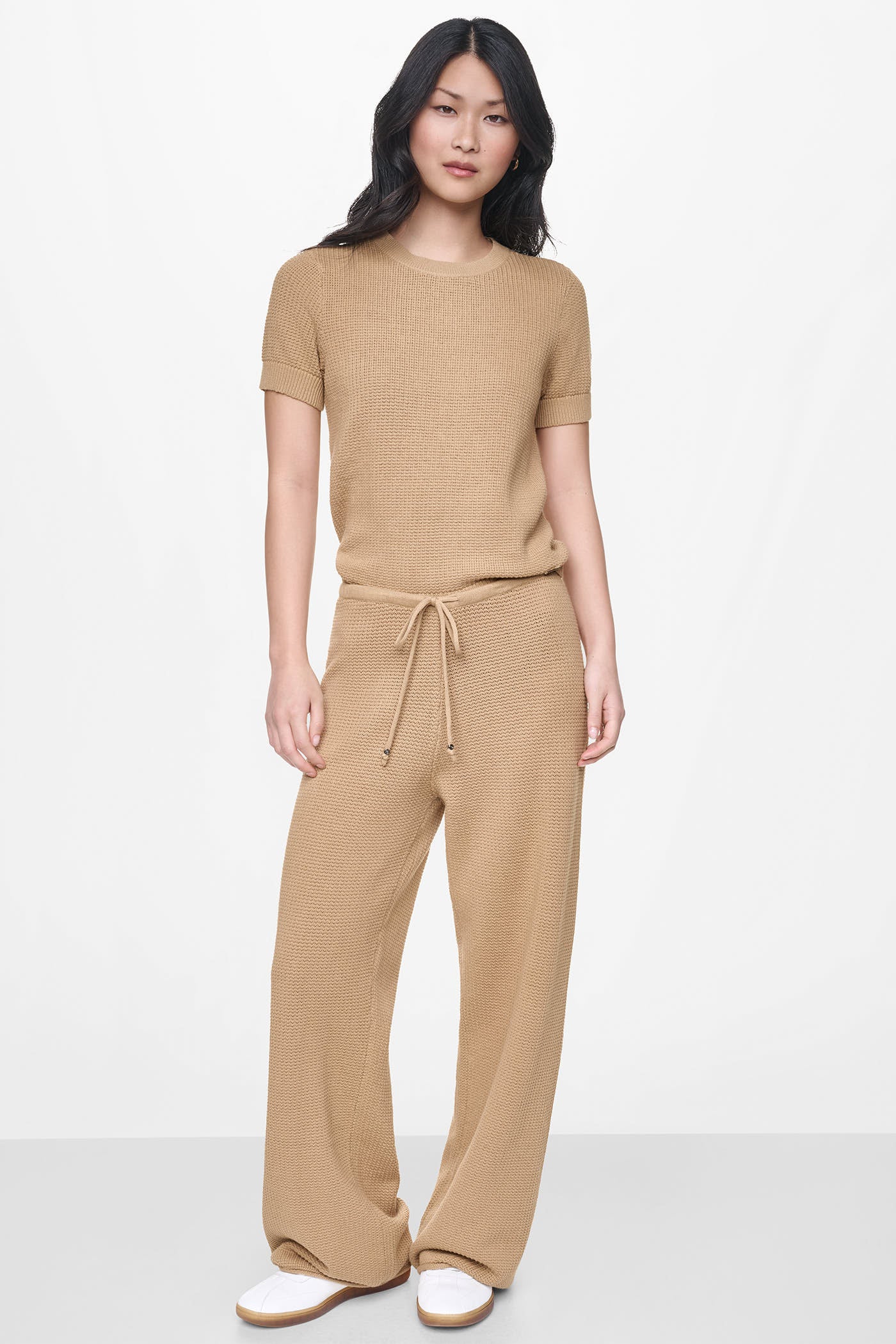 TUCK STITCH HIGH-RISE DRAWSTRING PANT - Image 5