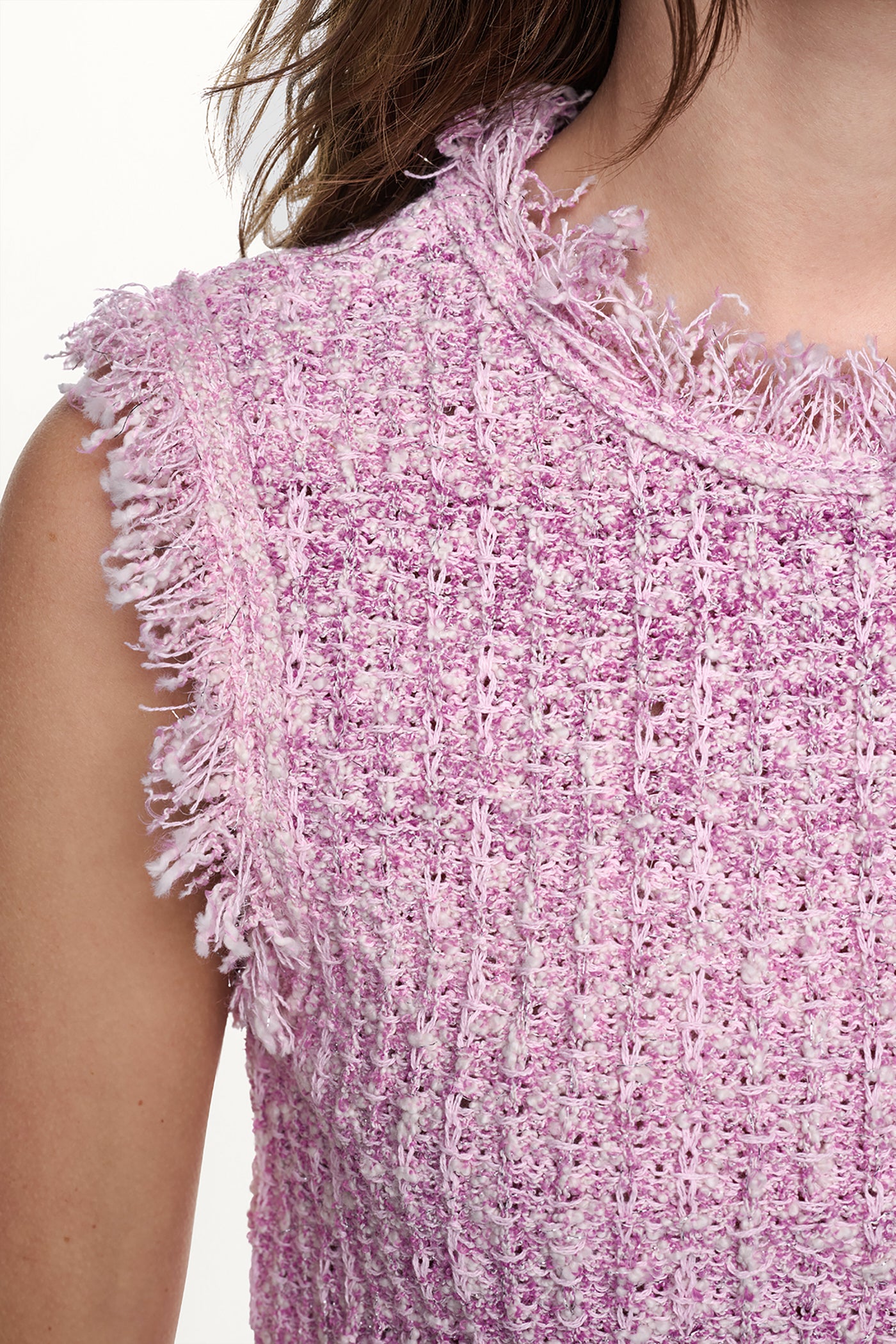 SLEEVELESS FRINGE TRIM SWEATER - Image 8