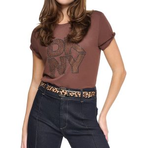 CRYSTAL DISTRESSED LOGO TEE