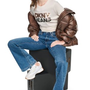 SEQUIN STACKED LOGO TEE