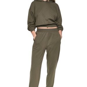 HIGH-RISE RHINESTONE JOGGER PANT