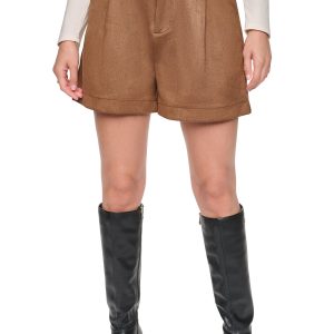 HIGH-RISE FAUX SUEDE SHORT