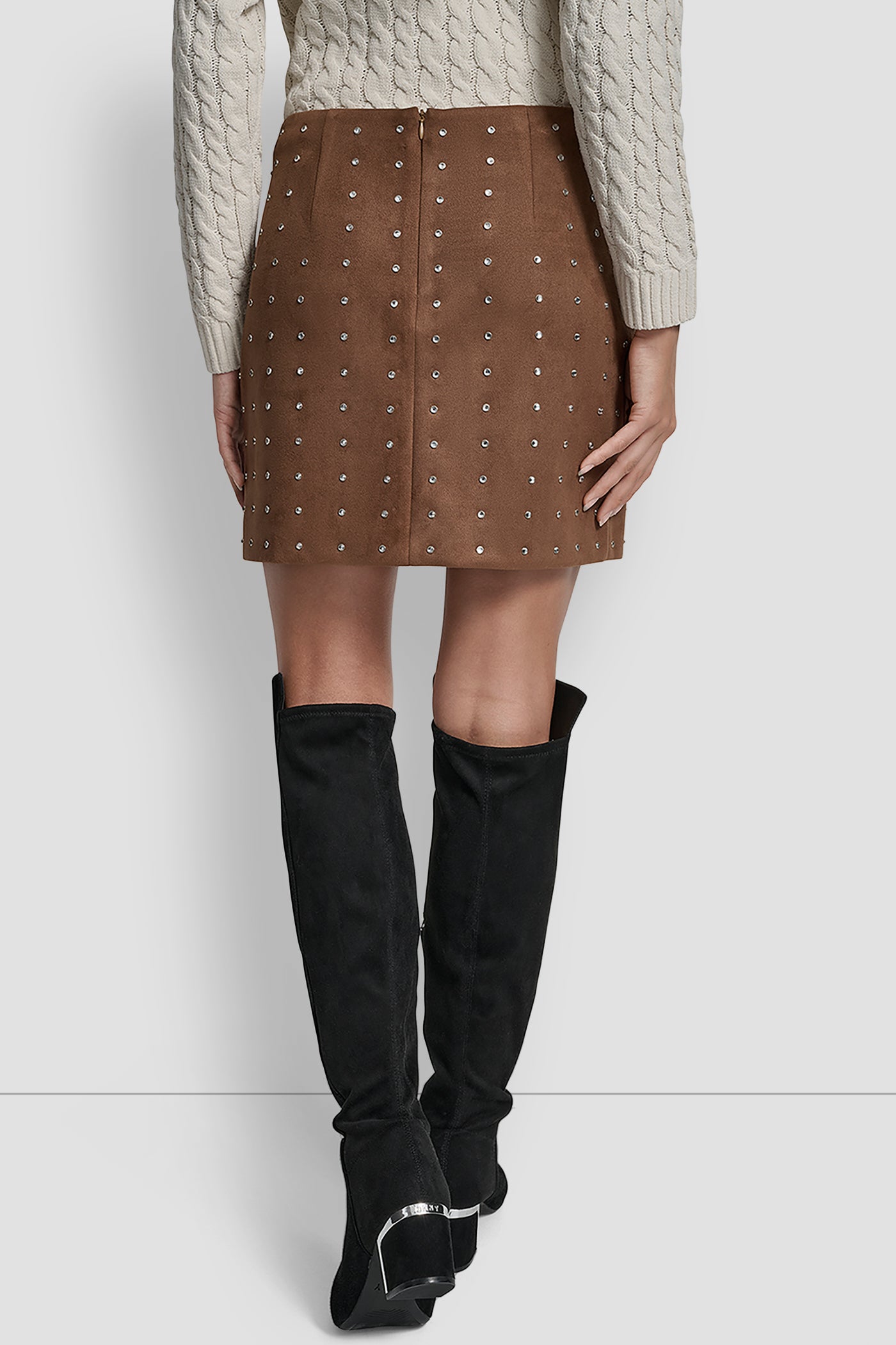EMBELLISHED FAUX SUEDE MINI SKIRT - Image 4
