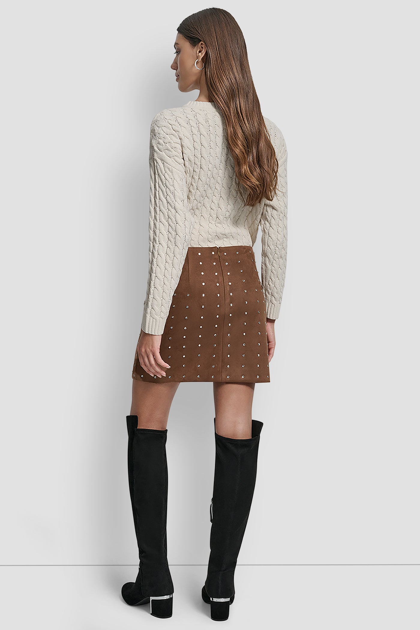 EMBELLISHED FAUX SUEDE MINI SKIRT - Image 3