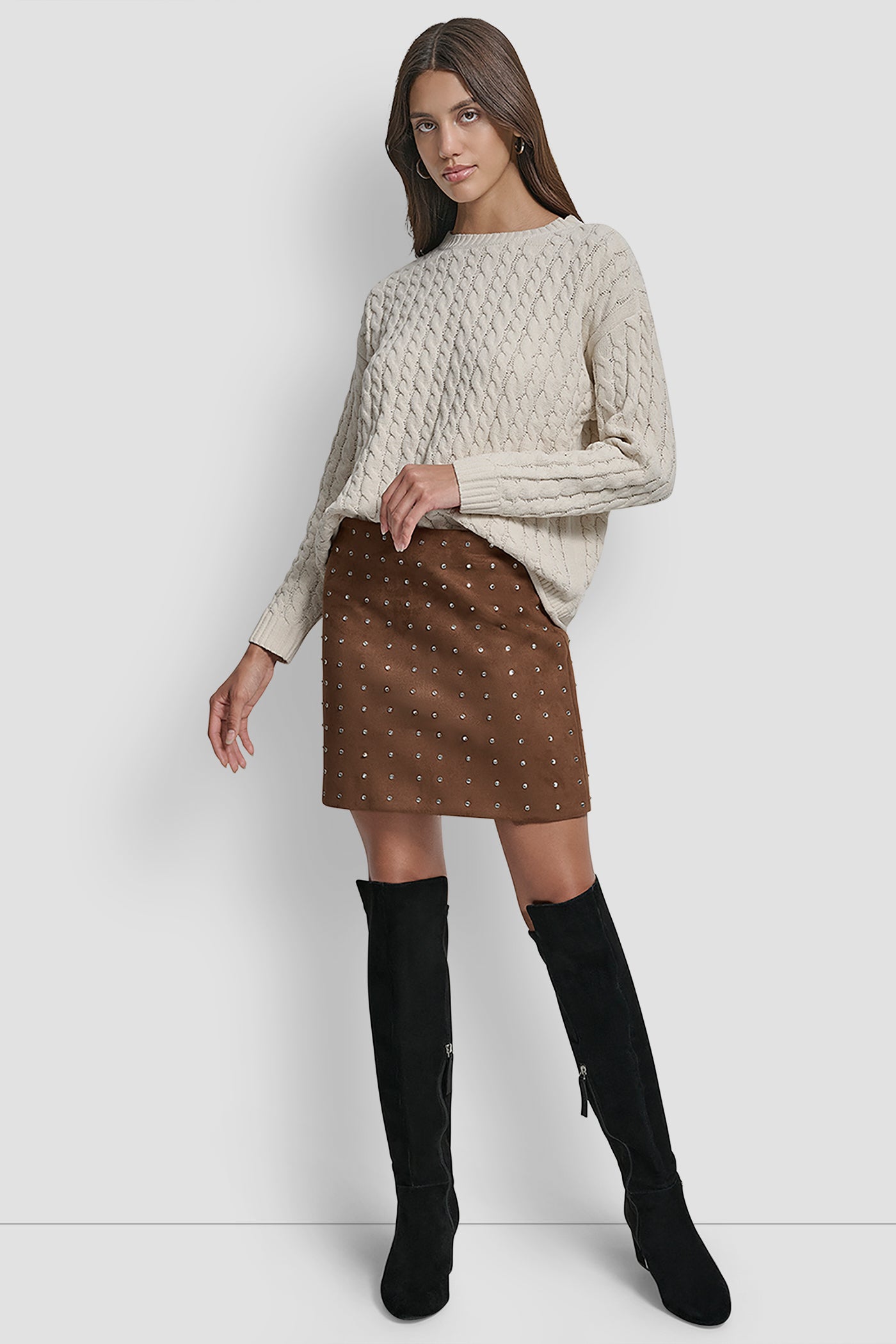 EMBELLISHED FAUX SUEDE MINI SKIRT - Image 2