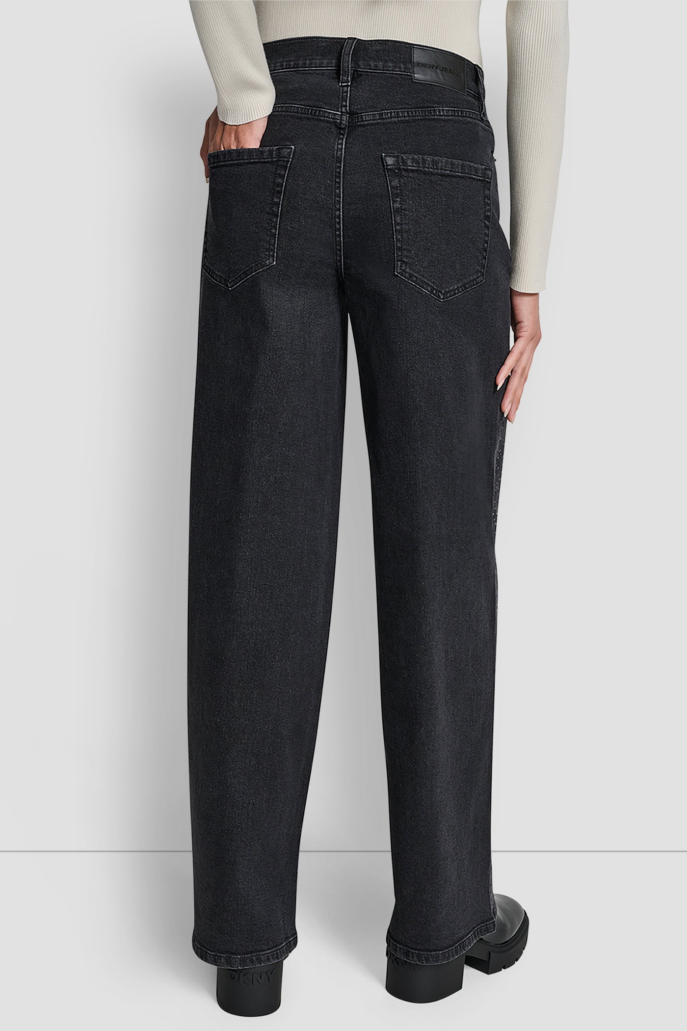 HIGH-RISE WIDE LEG WITH RHINESTONE EMBELLISHMENT - Image 3
