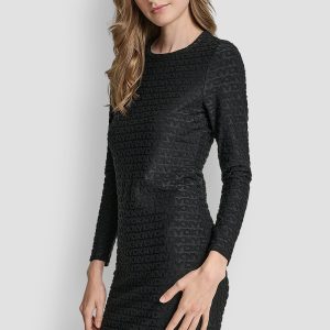 LOGO JACQUARD MINI DRESS