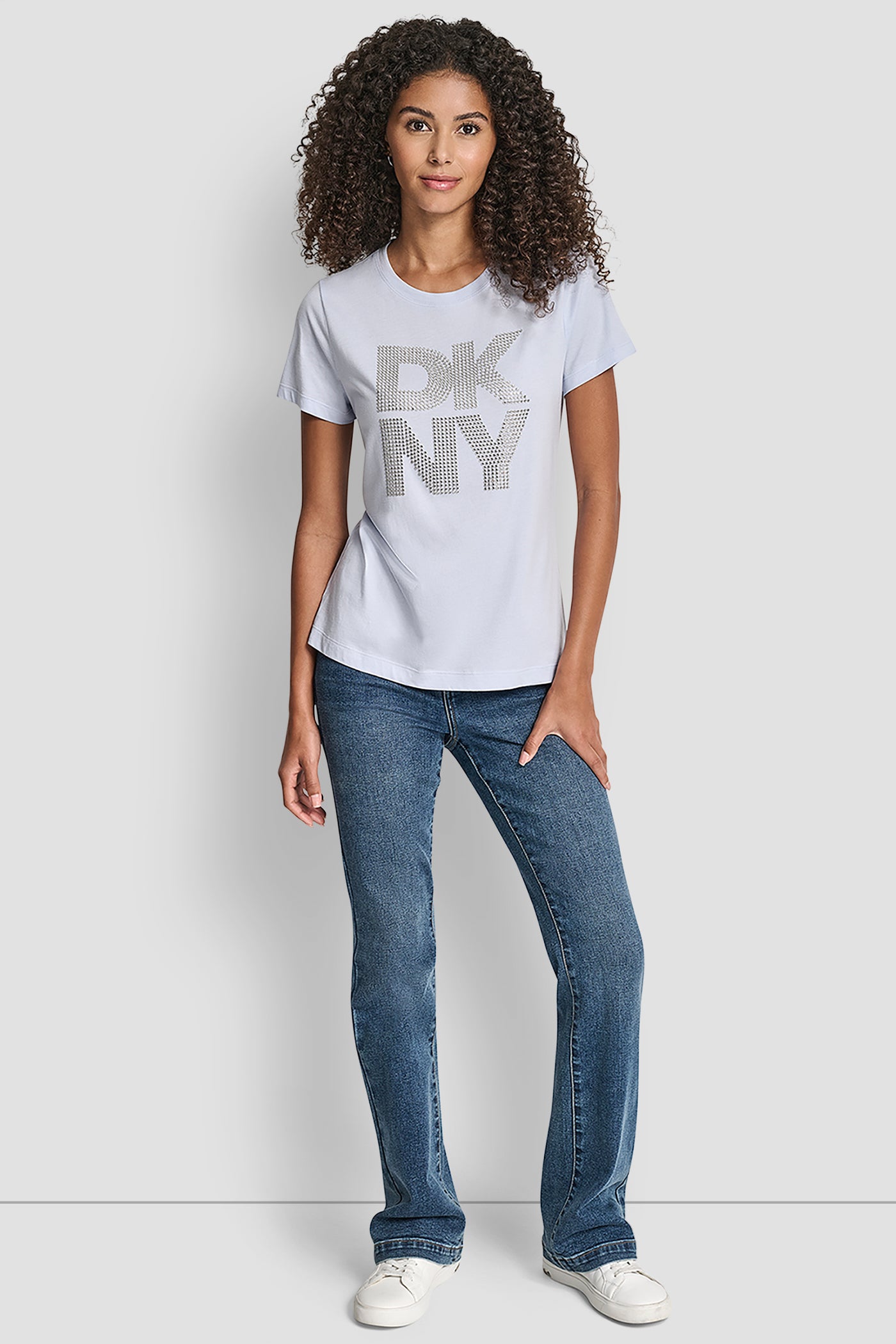 DKNY STACKED RHINESTONE LOGO TEE - Image 6