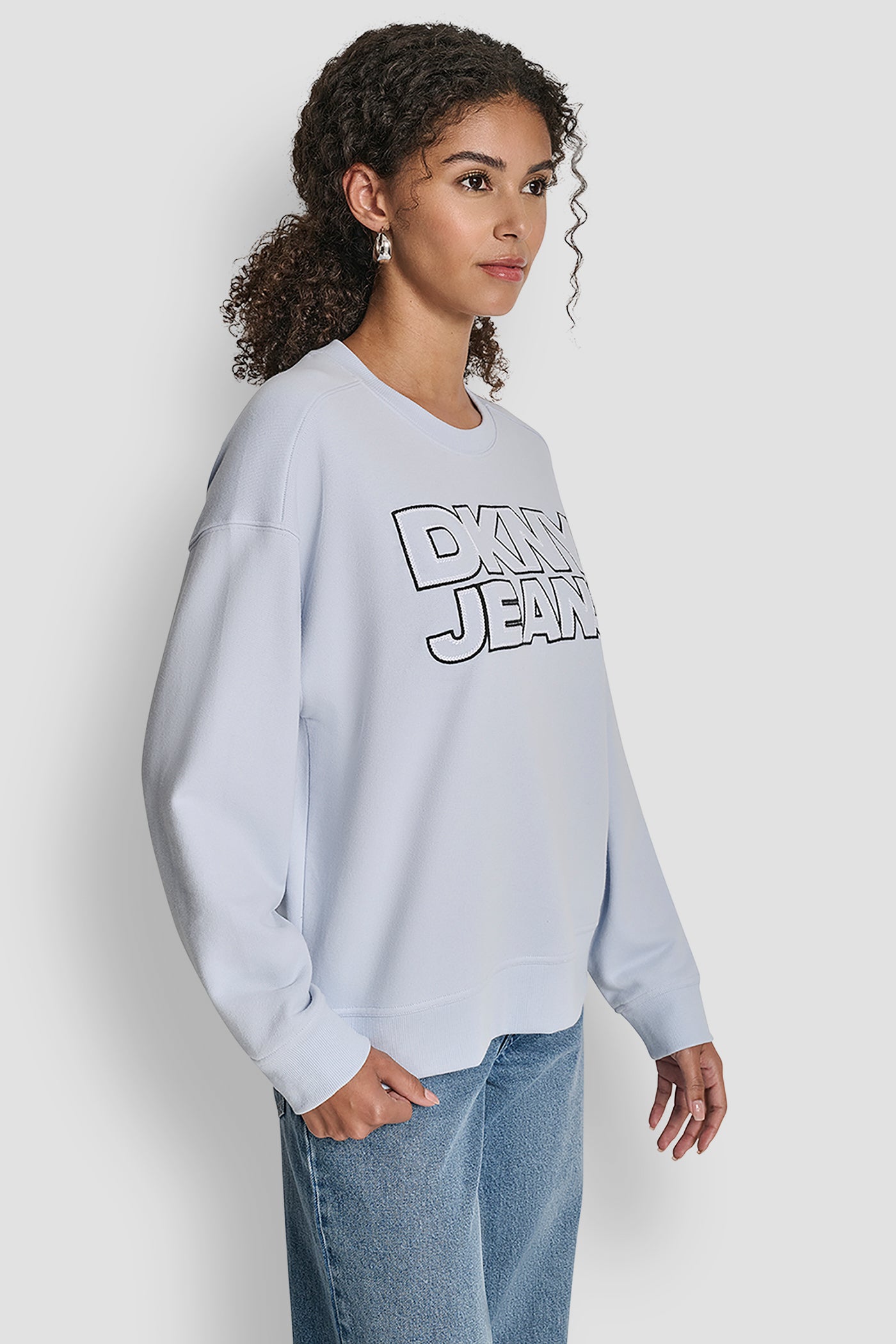 DKNY JEANS CHAINSTITCH OUTLINE LOGO SWEATSHIRT - Image 4